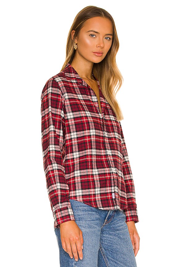 view 2 of 4 Barry Woven Button Up in Red, Black, & Winter White