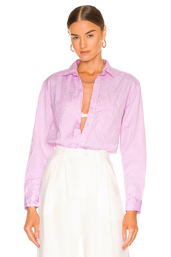 Frank & Eileen Joody Woven Button Up in Pink End on End | REVOLVE