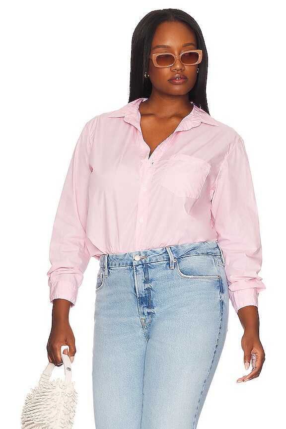 view 2 of 8 Joedy Woven Button Up in Pink End On End