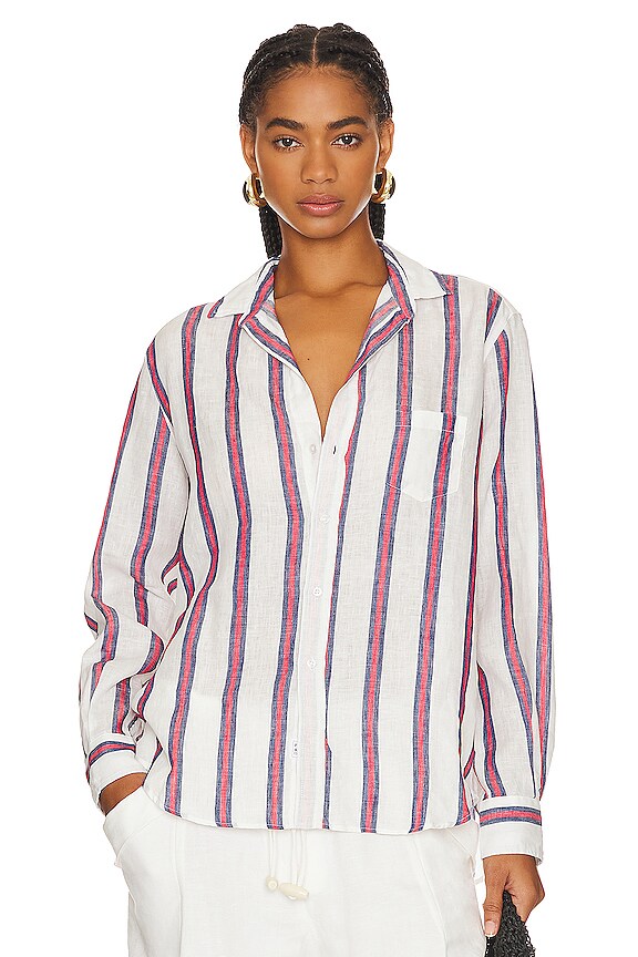 view 2 of 5 CHEMISE EILEEN in Red &Navy Stripe