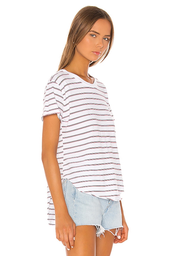 view 2 of 4 Tee Lab Vintage Tee in White, British Royal Navy & Double Decker Red Stripe