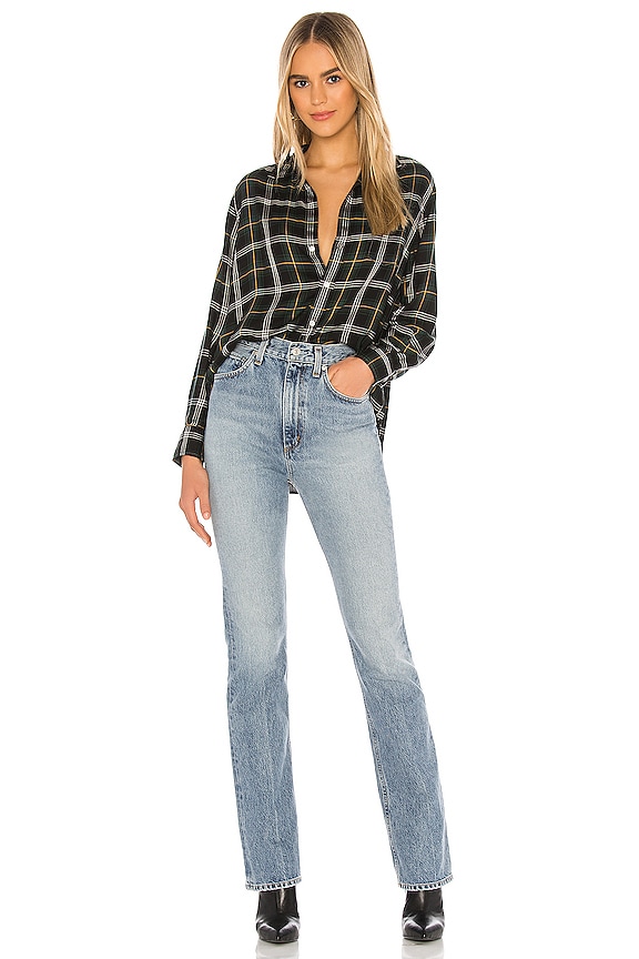 EILEEN Green and Yellow with Red Plaid, Flannel