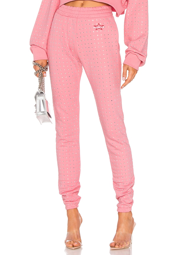 view 1 of 5 All Over Rhinestone Sweats in Pink