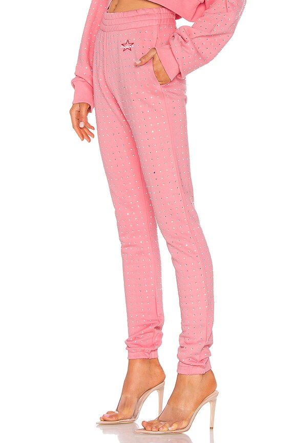 view 2 of 5 All Over Rhinestone Sweats in Pink