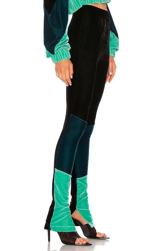 view 2 of 4 Velvet Track Legging in Green