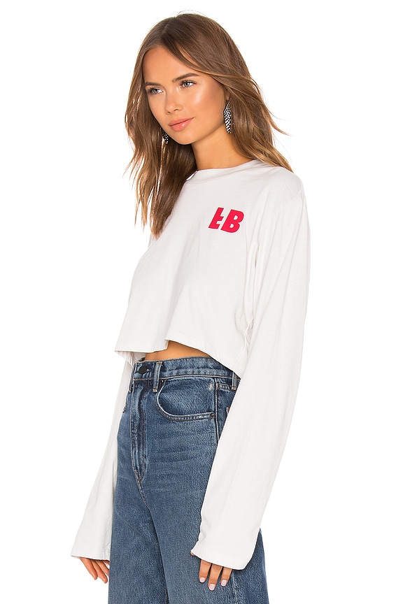 view 2 of 4 Long Sleeve Crop Tee in Bone