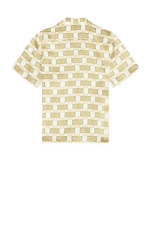 view 2 of 3 Roberto Angra Cube Shirt in White Sand & Spinach