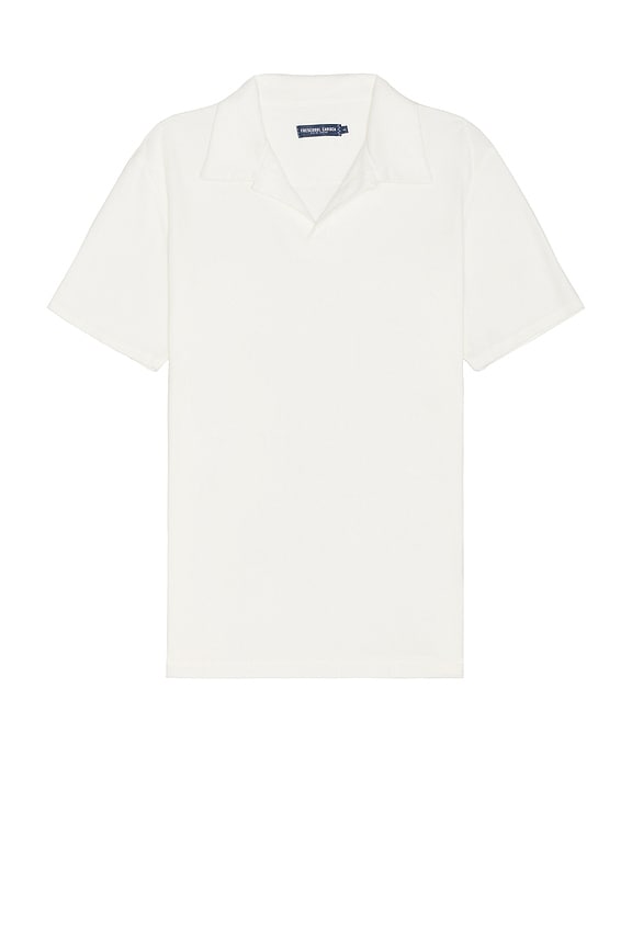 view 2 of 3 Faustino Terry Cotton Blend Short Sleeve Polo in Ivory