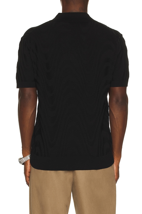 view 2 of 4 Rino Jacquard Knit Polo in Black