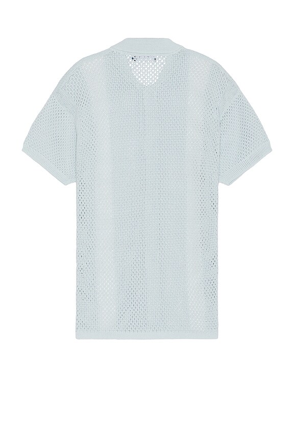 view 2 of 3 Castillo Short Sleeve Crochet Cardigan in Seafoam