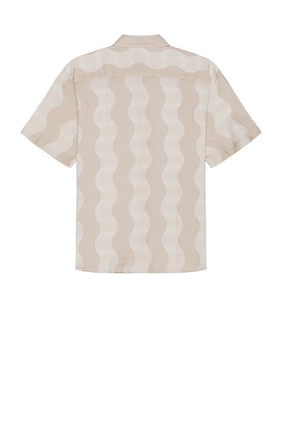 view 2 of 4 Castro Cabana Stripe Linen Classic Shirt in Truffle
