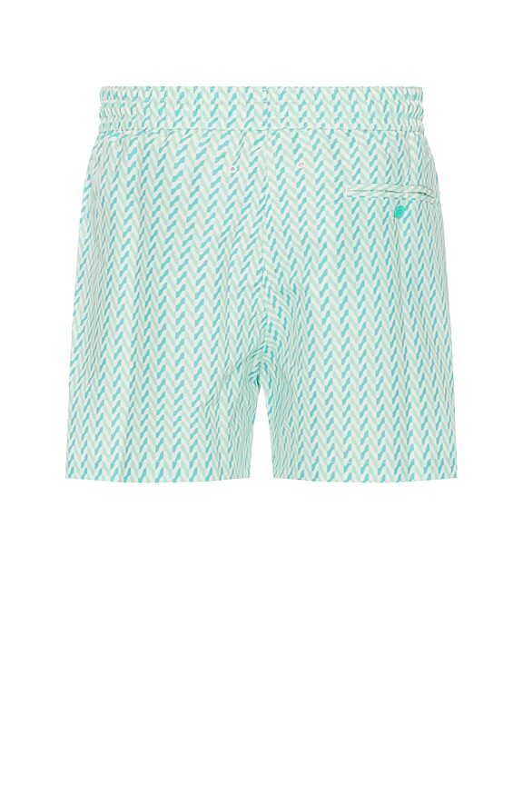 view 2 of 3 Sport Copacabana Herringbone Swim Short in White Sand & Club Green
