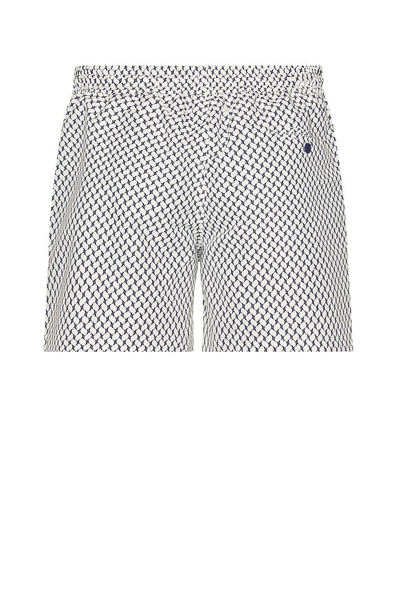 view 2 of 4 Rio Swim Short in Ivory & Charcoal Blue