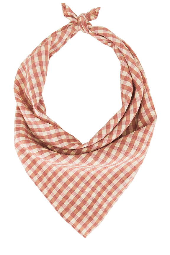 view 2 of 3 Georgia Gingham Scarf in Mauve