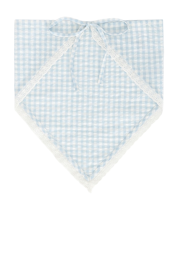 view 2 of 2 Bradford Gingham Headscarf in Blue