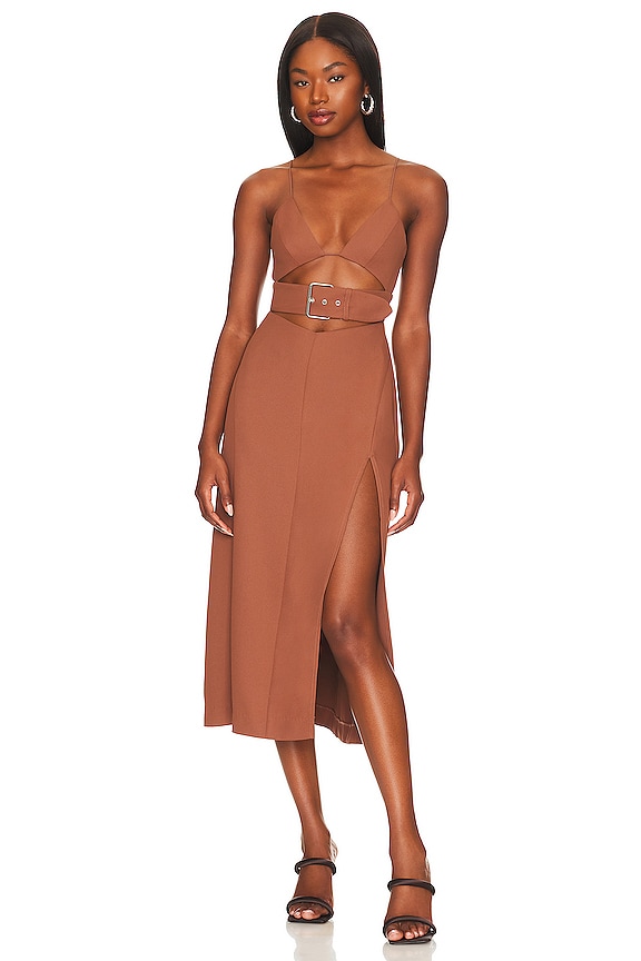 view 1 of 3 VESTIDO NATASHA in Brown