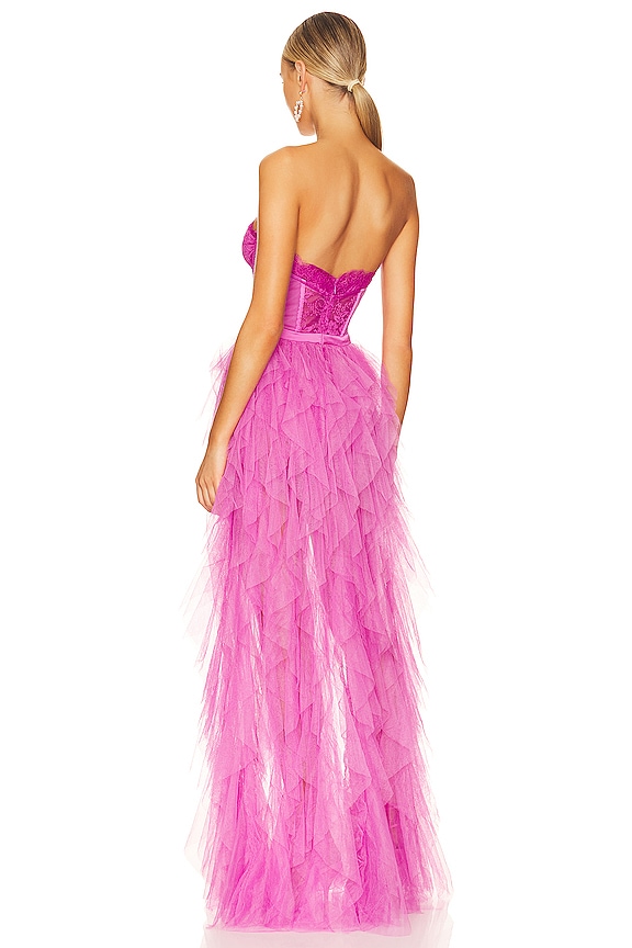 For Love & Lemons X REVOLVE Bustier Gown in Pink