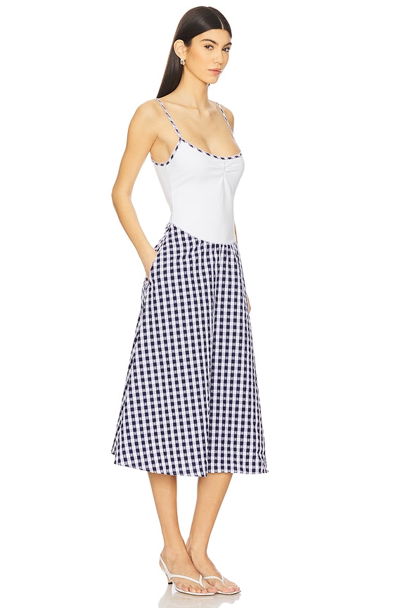 view 2 of 4 Gisella Gingham Midi Dress in Navy