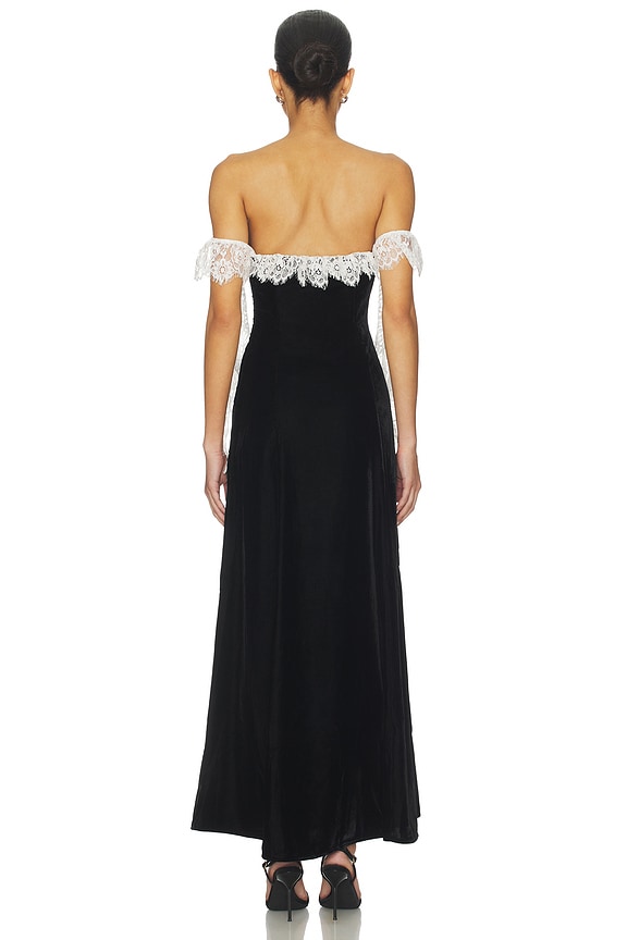 For Love & Lemons La Vie En Bow Maxi Dress in Black | REVOLVE