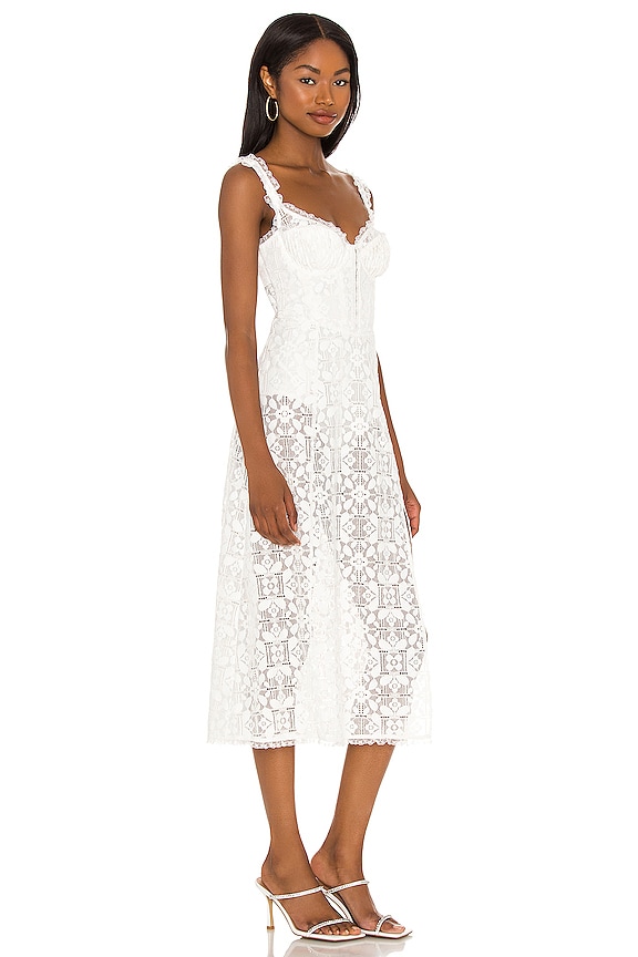 view 2 of 3 ROBE MI-LONGUE NADINE in White