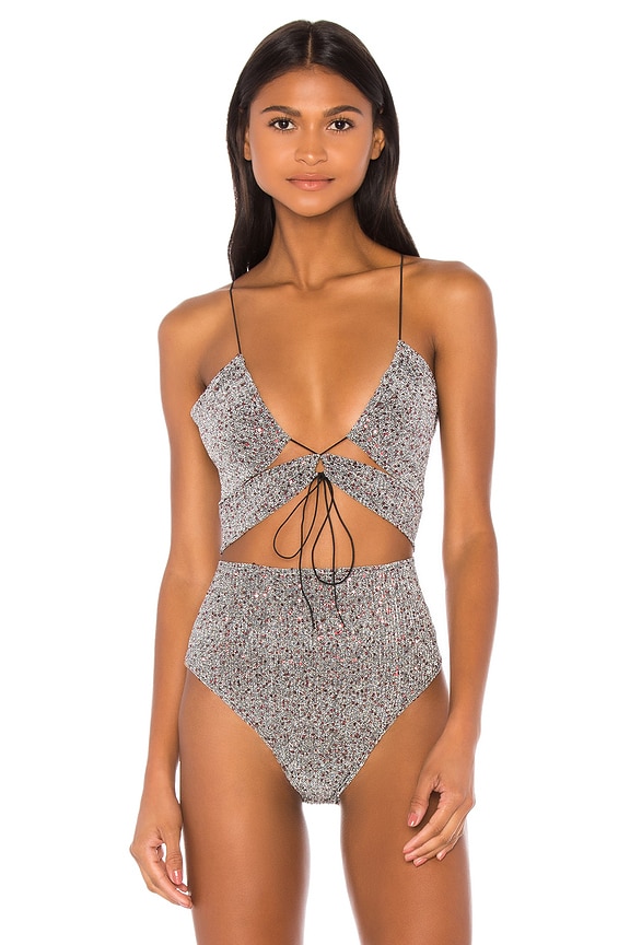 view 2 of 6 Constance Sparkle Bodysuit in Silver
