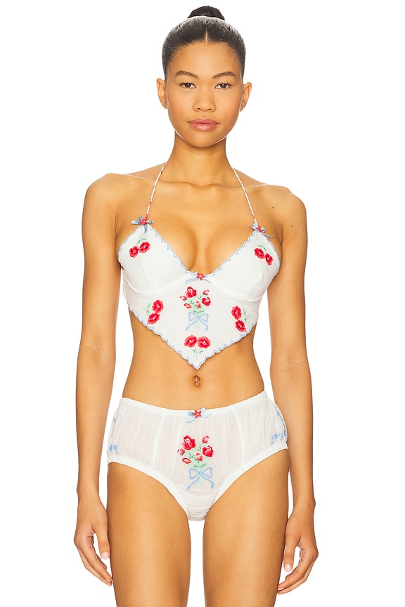 view 2 of 5 Forget Me Not Bra Top in White