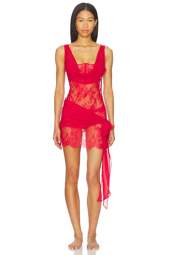 view 1 of 5 Sonja Slip Dress in Red
