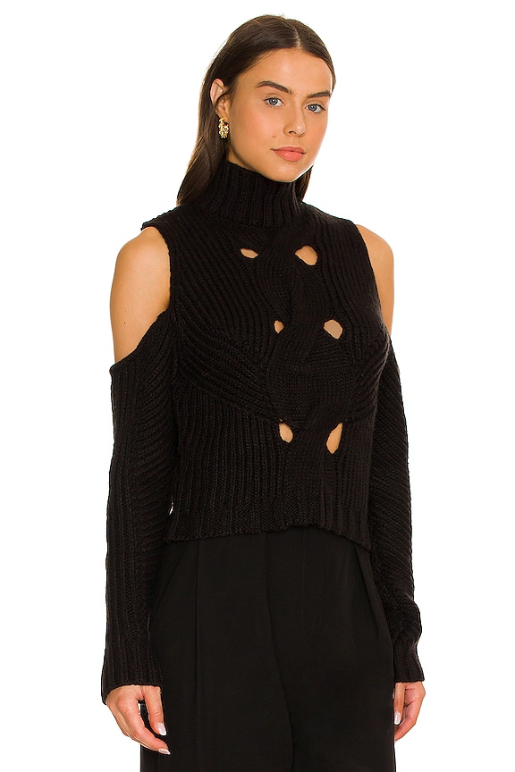 view 2 of 4 Keke Cut Out Turtleneck in Black