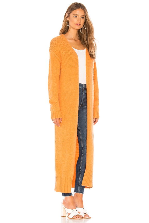 view 2 of 3 Dylan Long Cardigan in Burnt Orange
