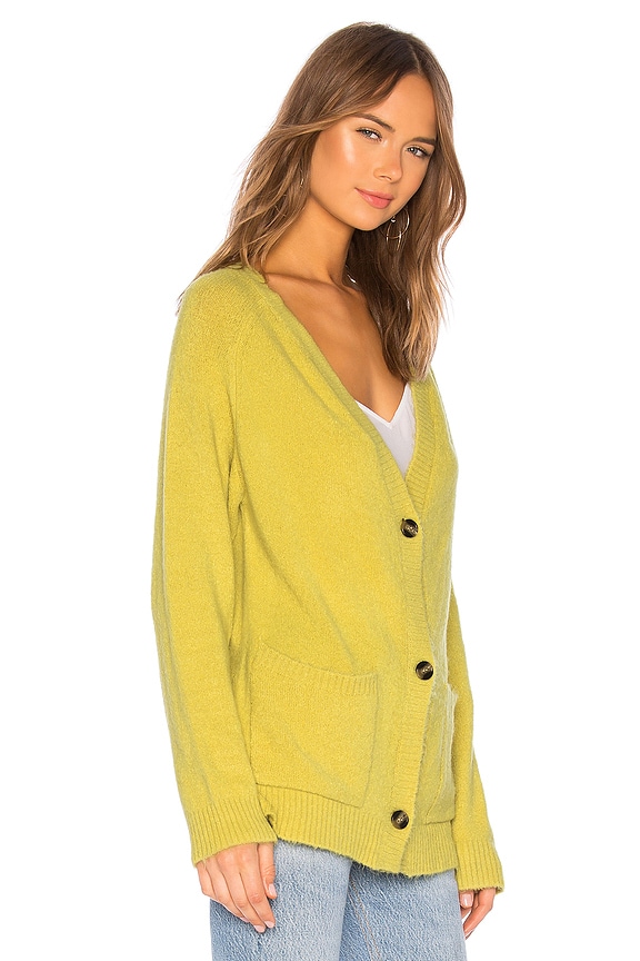 view 2 of 4 Davis Button Up Cardigan in Chartreuse