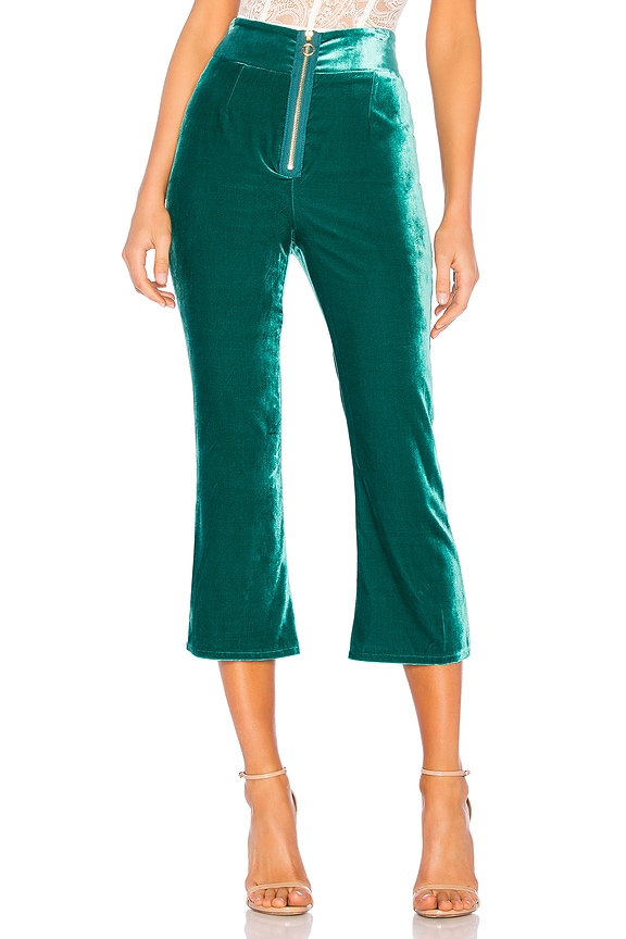 view 1 of 4 Viva Velvet Pant in Emerald