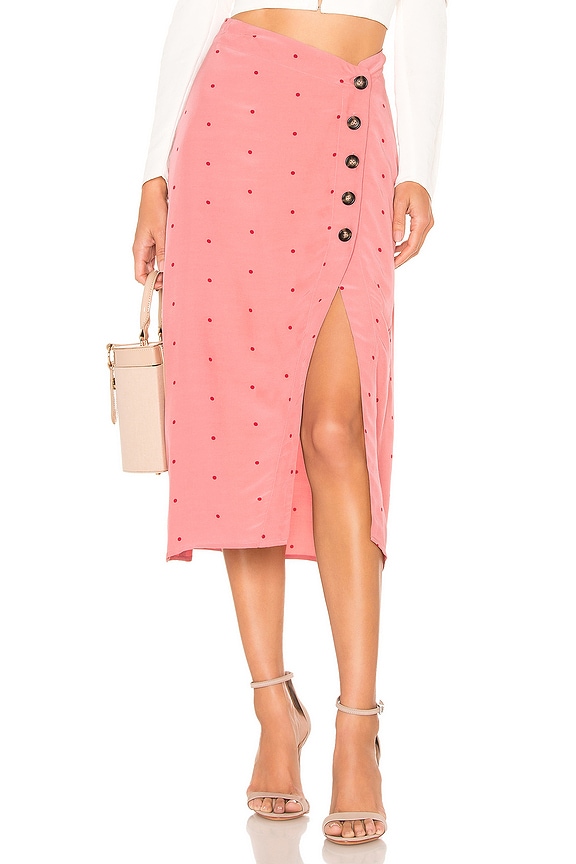 view 1 of 4 X REVOLVE Midi Skirt in Pink Dot