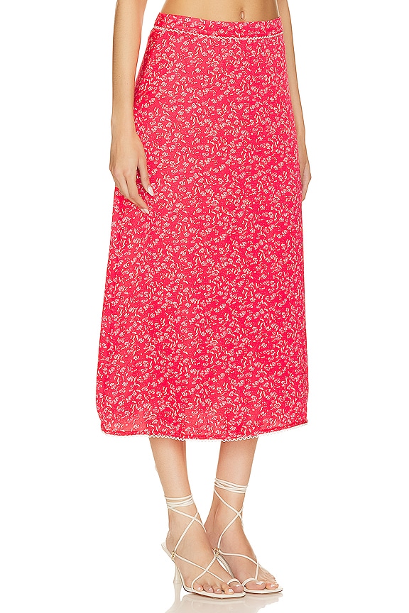 view 2 of 4 Barbera Midi Skirt in Red