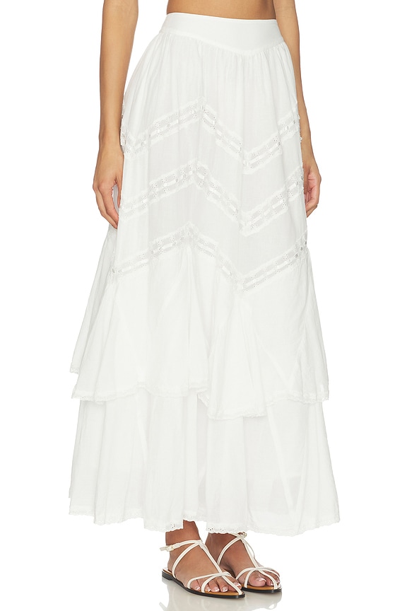 view 2 of 6 Lou Maxi Skirt in White