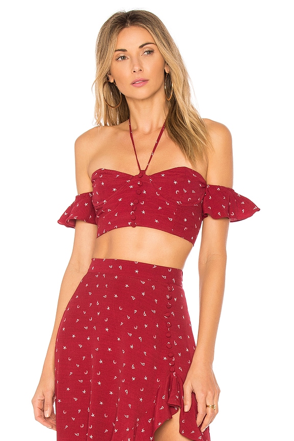 view 1 of 4 TOP CORTO LA LANA in Burgundy