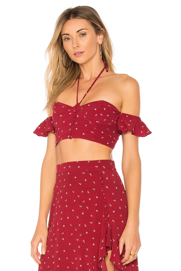 view 2 of 4 TOP CORTO LA LANA in Burgundy