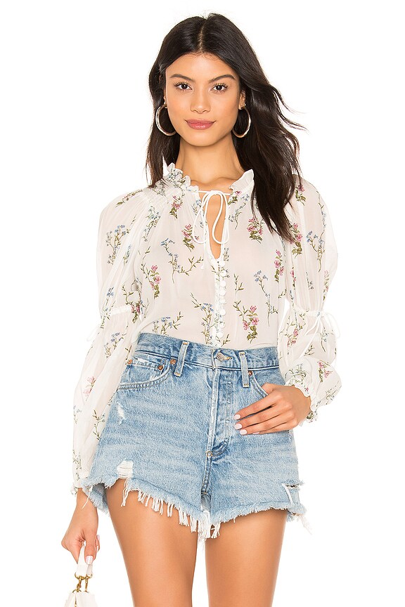 view 2 of 5 Delta Blouse in Ivory Floral