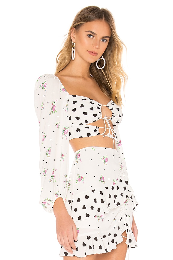 view 2 of 4 Lucia Crop Top in White