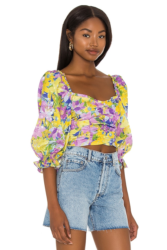 view 2 of 4 Cassia Crop Top in Lemon