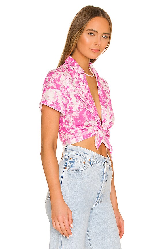 view 2 of 4 Devon Crop Top in Pink