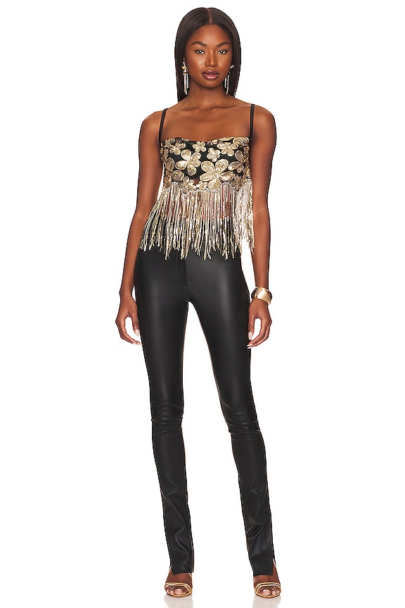 Top Sequin For Love & Lemons - Taille M - Couleur Beige, Motif Fruit - Neuf Avec étiquette