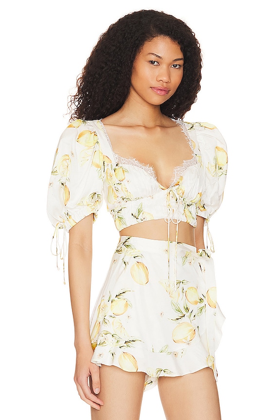 view 2 of 4 УКОРОЧЕННЫЙ ТОП ALANA in Yellow