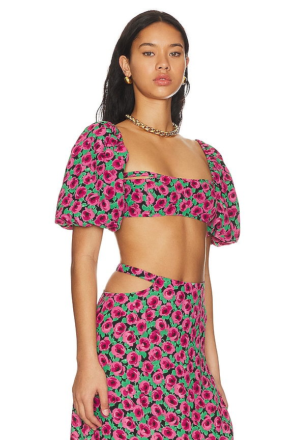 view 2 of 4 Dolcetto Crop Top in Red