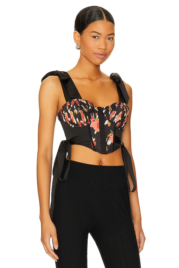 view 2 of 4 Eugene Bustier Top in Dark Print