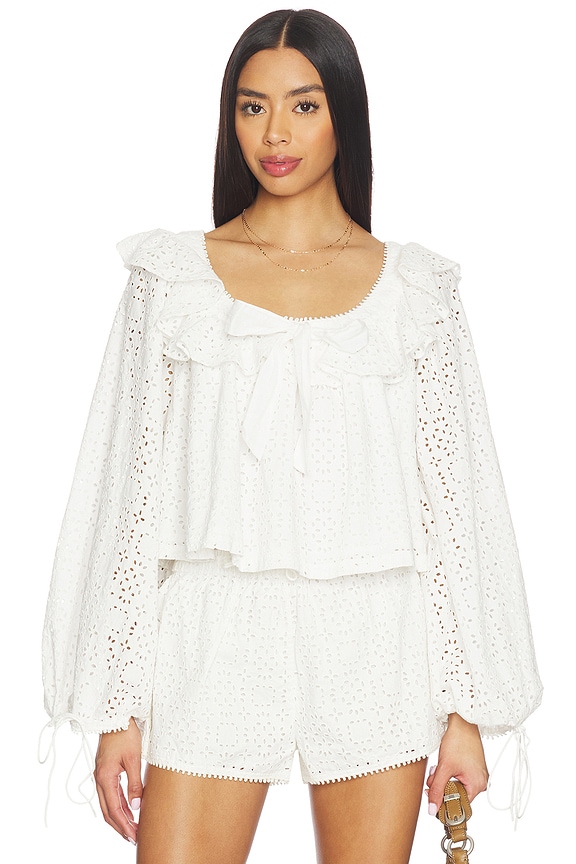 view 1 of 4 Willa Eyelet Top in White