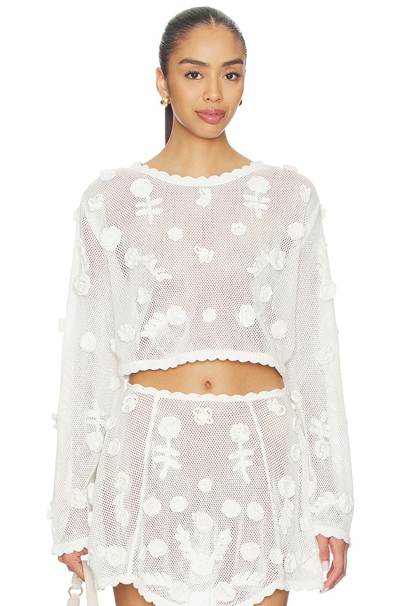 view 1 of 5 SARA トップ in White