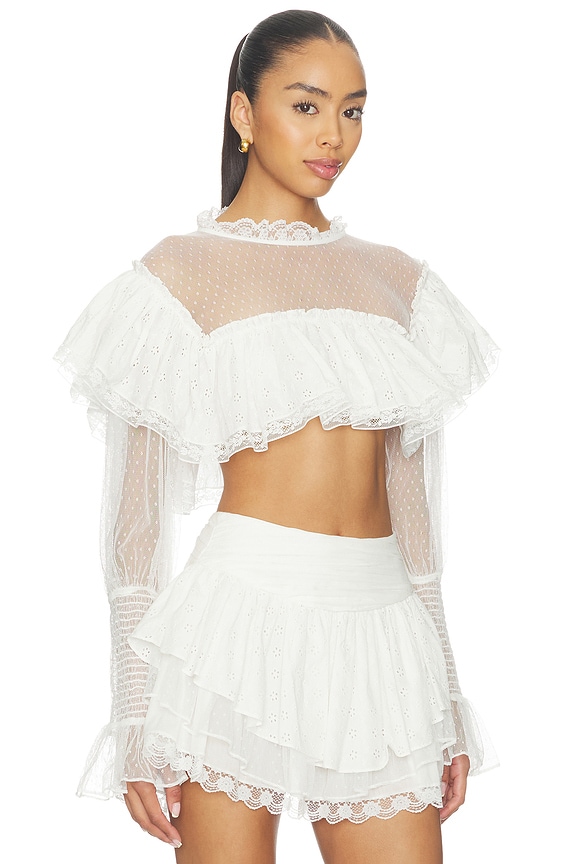 view 2 of 4 Beckett Crop Top in White