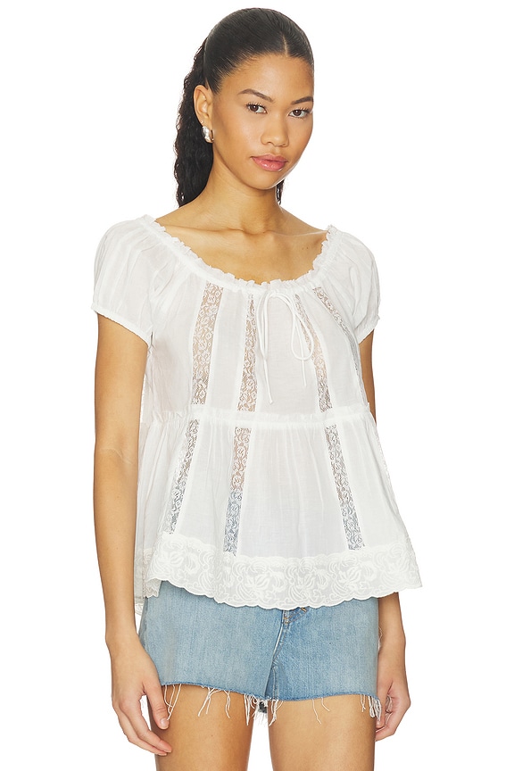 view 2 of 5 Breezy Cotton Top in White