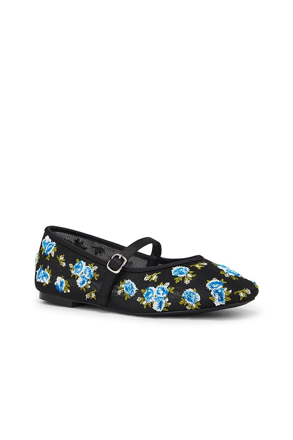 view 2 of 5 Evelyne Embroidered Ballet Flat in Black