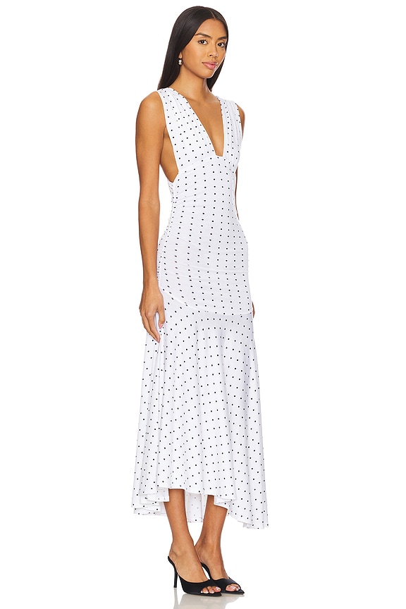 view 2 of 4 Charlotte Dress in White Polka Dot